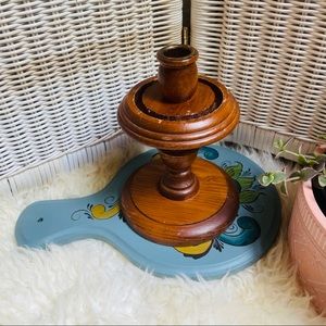 Vintage wooden candlestick